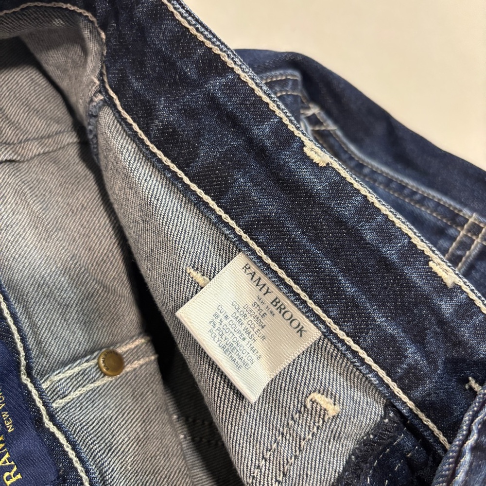 Ramy Brook 27 Theodora Blue High Waisted Wide Leg Jeans - Picture 7 of 13